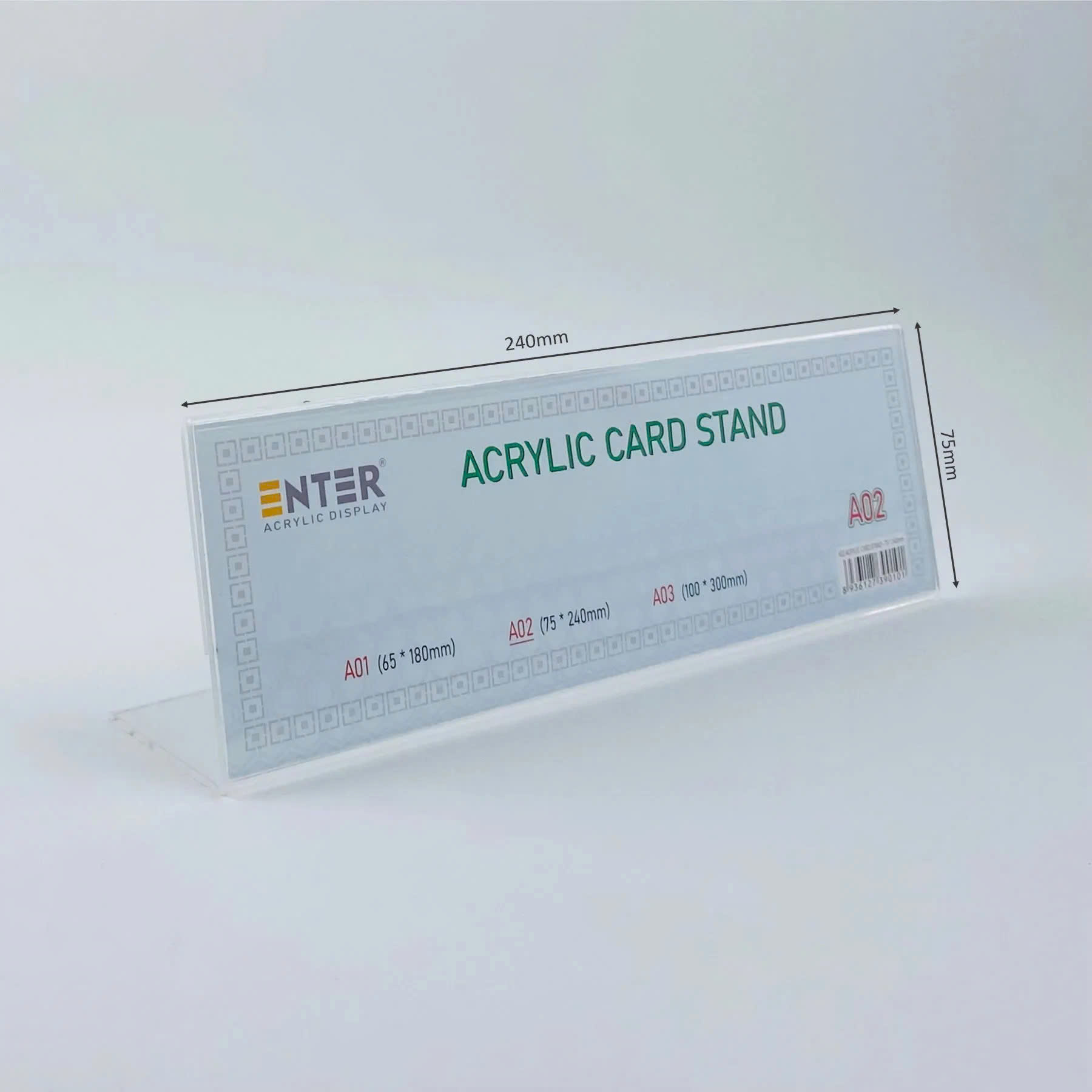 Kệ mica chức vụ 2 mặt Enter A06 300x100mm Cỡ đại