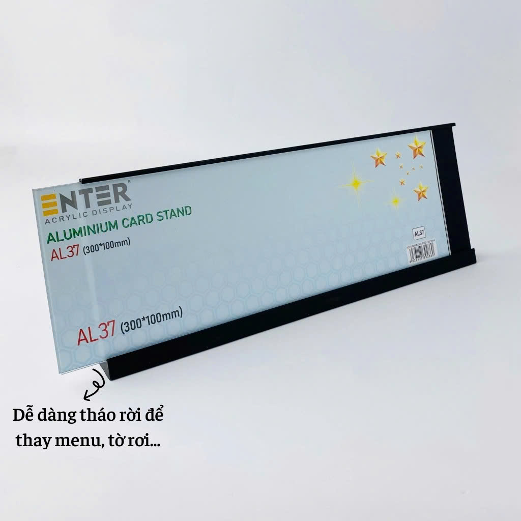 Bảng thông tin để bàn nhôm Enter AL37 100X100mm-SM