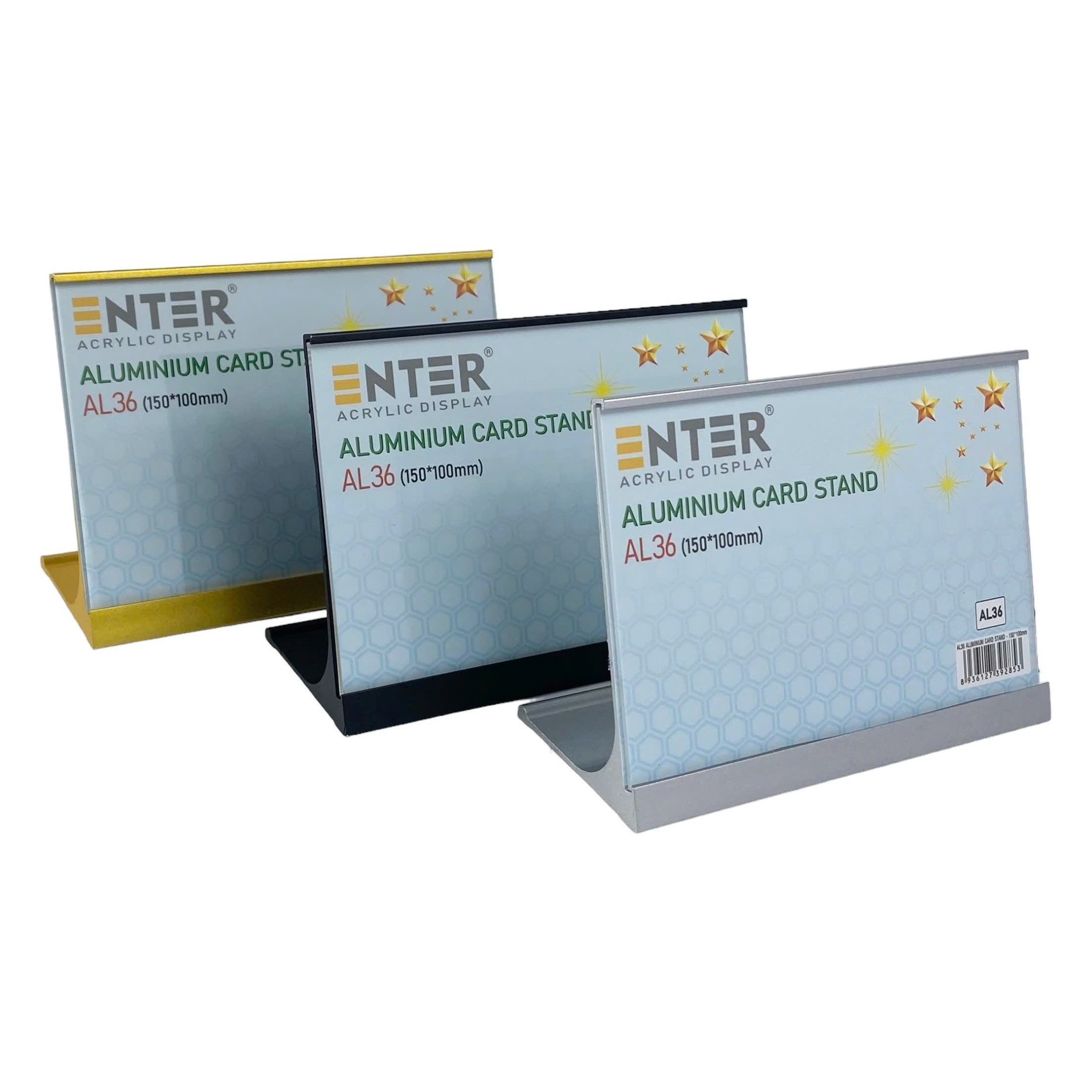 Bảng thông tin để bàn nhôm Enter AL36 150X100mm-SM
