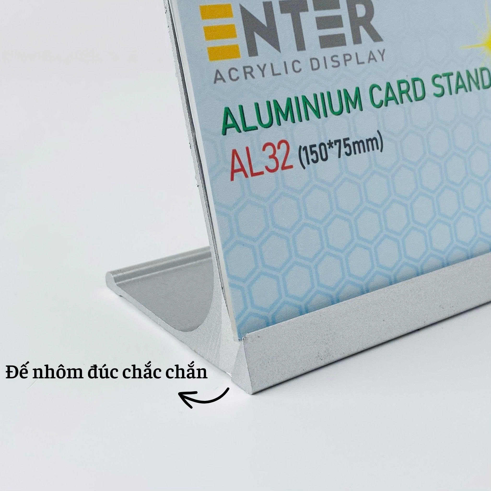 Bảng thông tin để bàn nhôm Enter AL32 150X75mm-SM