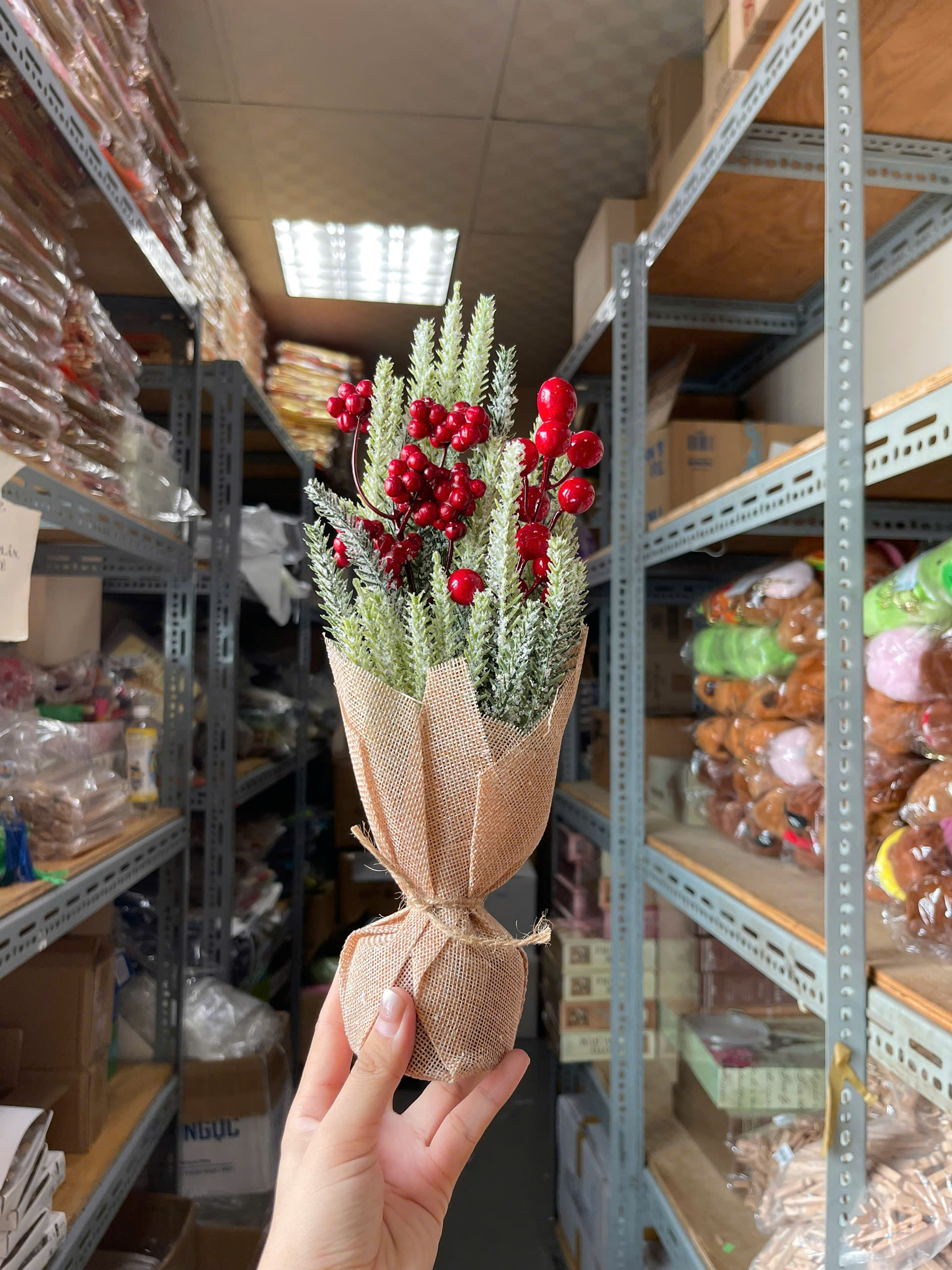 Noel-Cây thông 30cm quả đỏ-LK