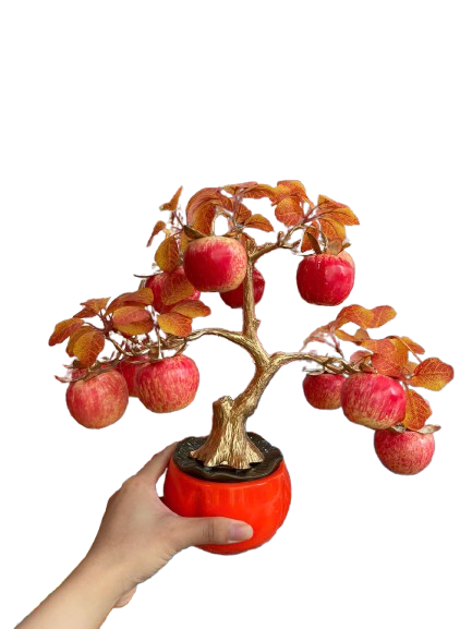 Chậu trái cây lớn ( Táo - Lựu - Hồng ) -KTN