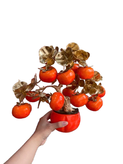 Chậu trái cây lớn ( Táo - Lựu - Hồng ) -KTN