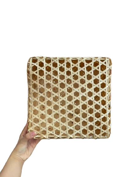 Hộp vuông tre MC 25cm-SM