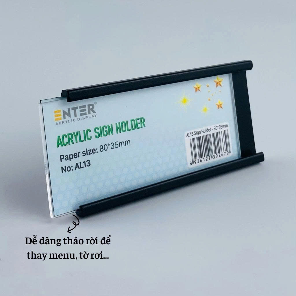 Bảng thông tin nhôm Enter AL13 80X35mm-SM