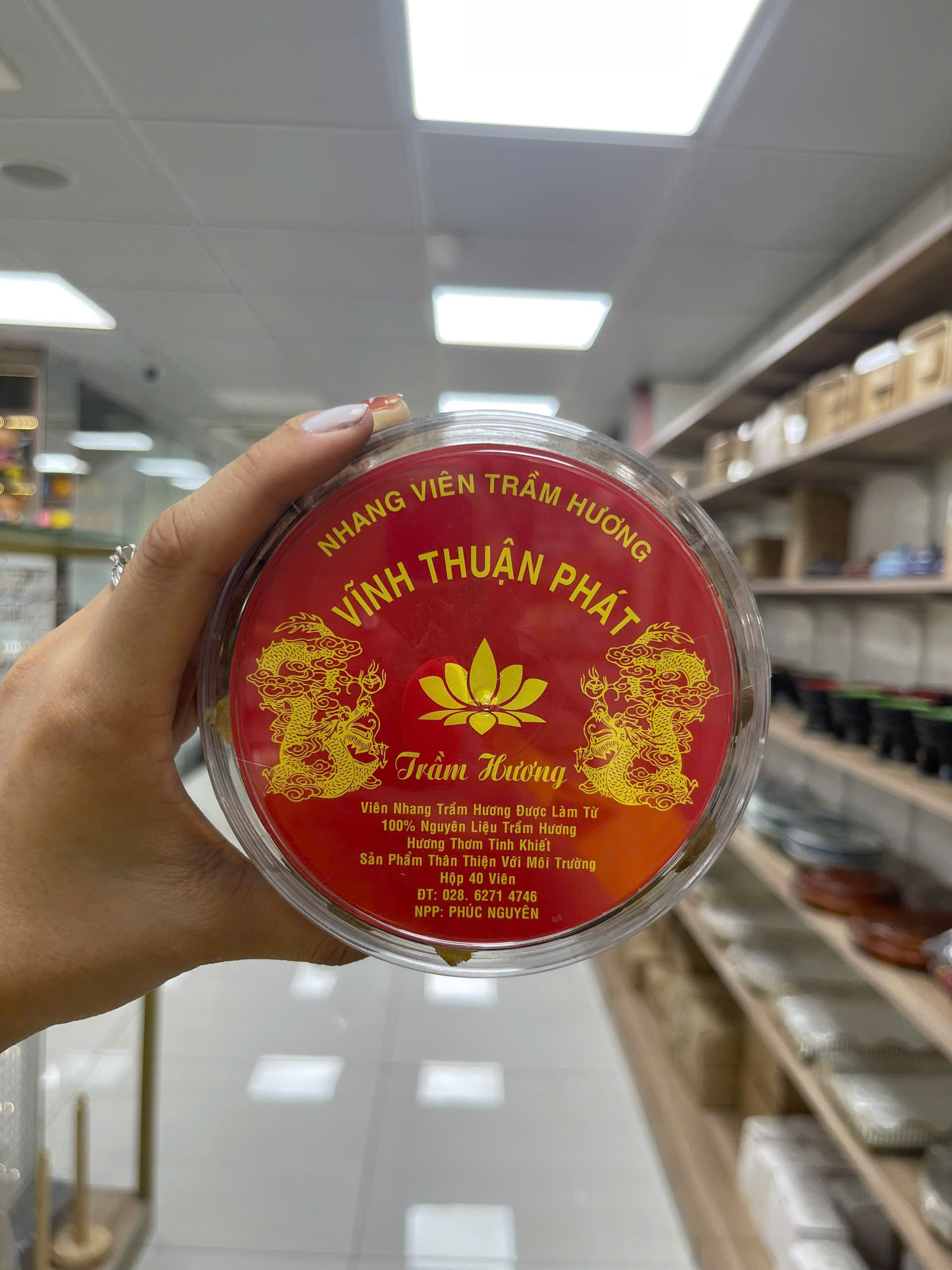 Trầm hương hộp tròn-VTP/PL/BL