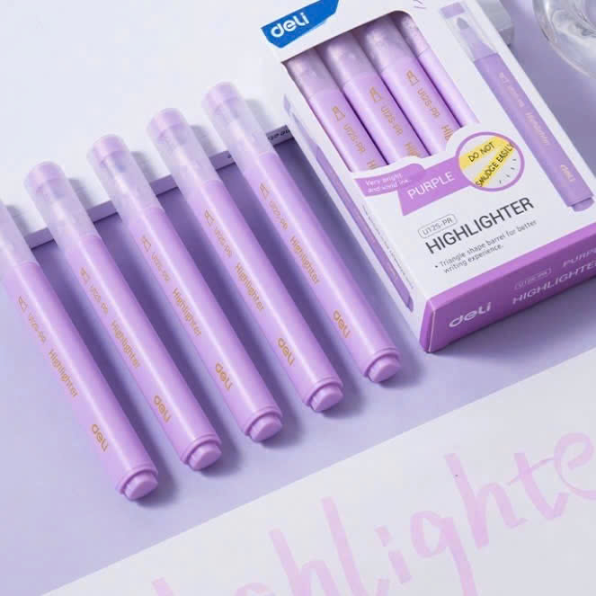 Dạ quang Deli U12S-Purple-LA