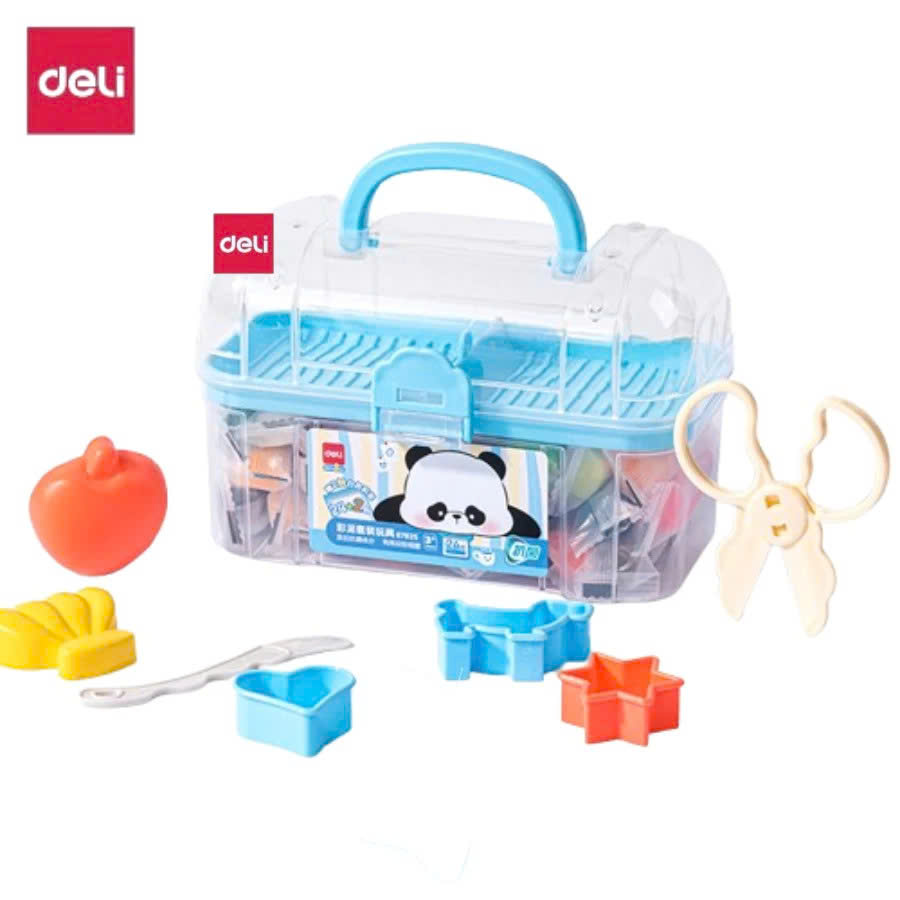 Đất nặn 24 màu Deli 67825 xanh-LA