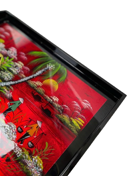 Khay sơn mài CN Đồng Quê 399-SNTB