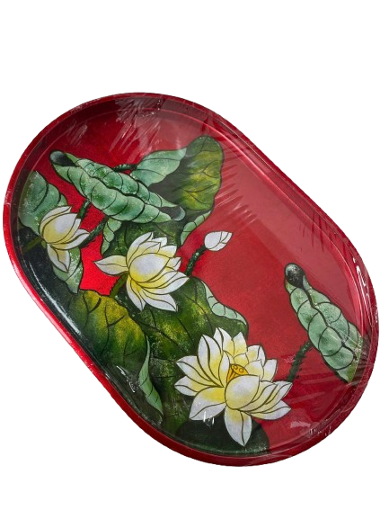 Khay sơn mài oval-SMTB