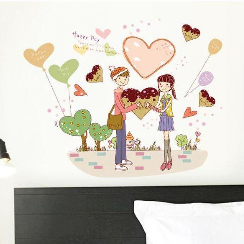 Decal dán tường tình yêu lãng mạn MJ7011-Scenedecal