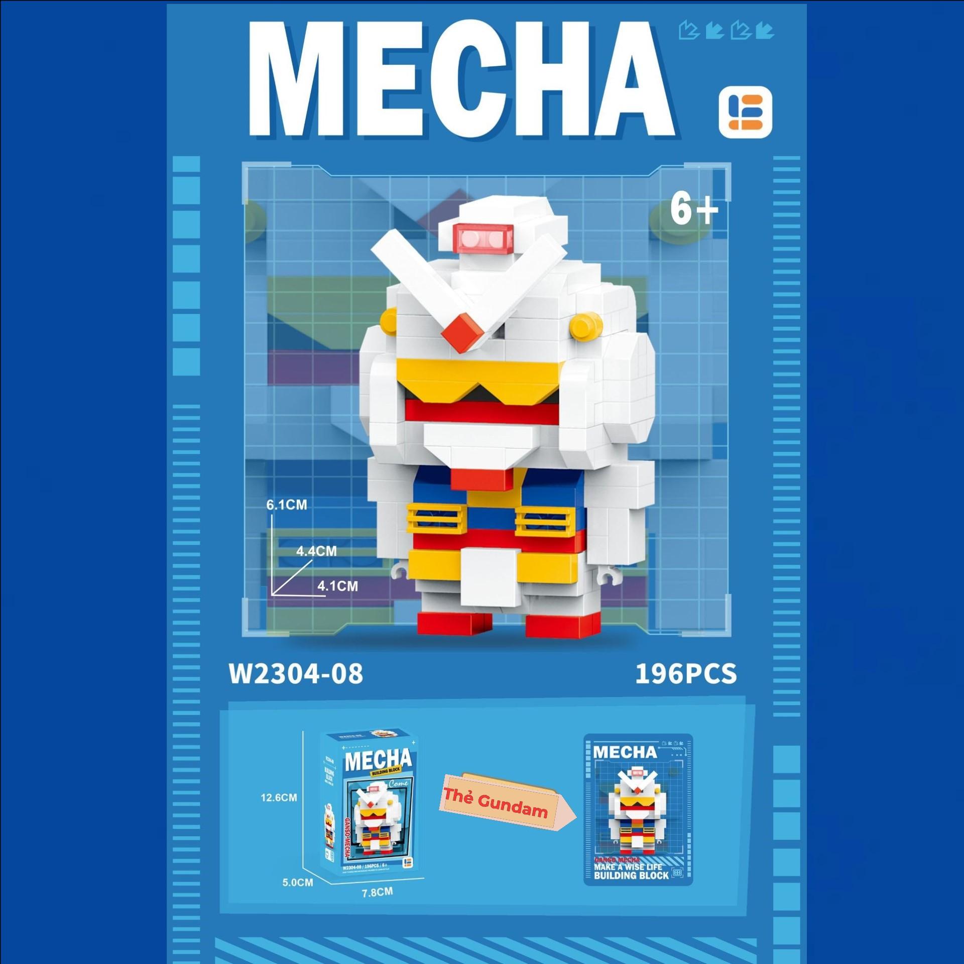 Đồ chơi xếp hình lắp ghép Gundam siêu đang yêu với 12 loại khác nhau, chất liệu nhựa ABS siêu nét, đồ chơi toy lắp ráp