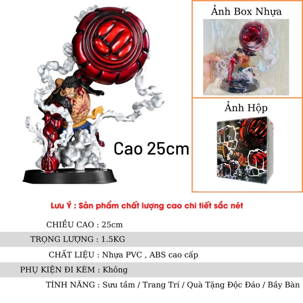 Mô hình One Piece Luffy gear 4 snake man Cao 25cm hàng cao cấp , figure mô hình anmie one piece luffy