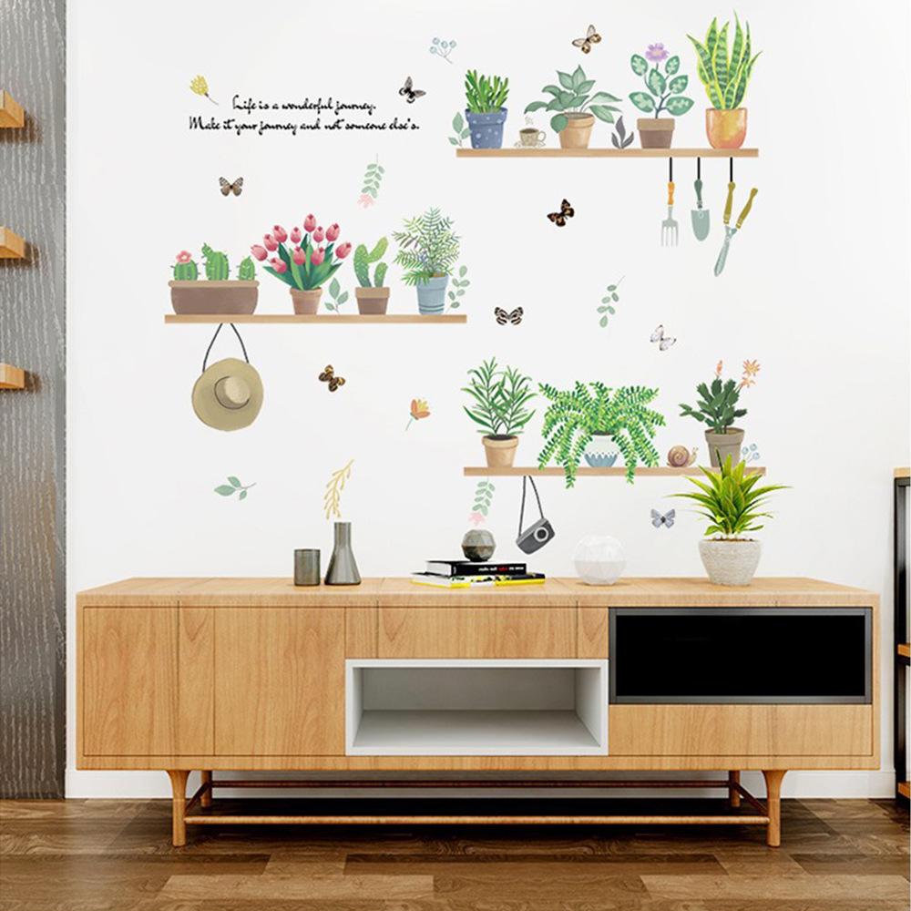 Decal Giấy dán tường ko cần thêm keo kệ xương rồng  XL7249