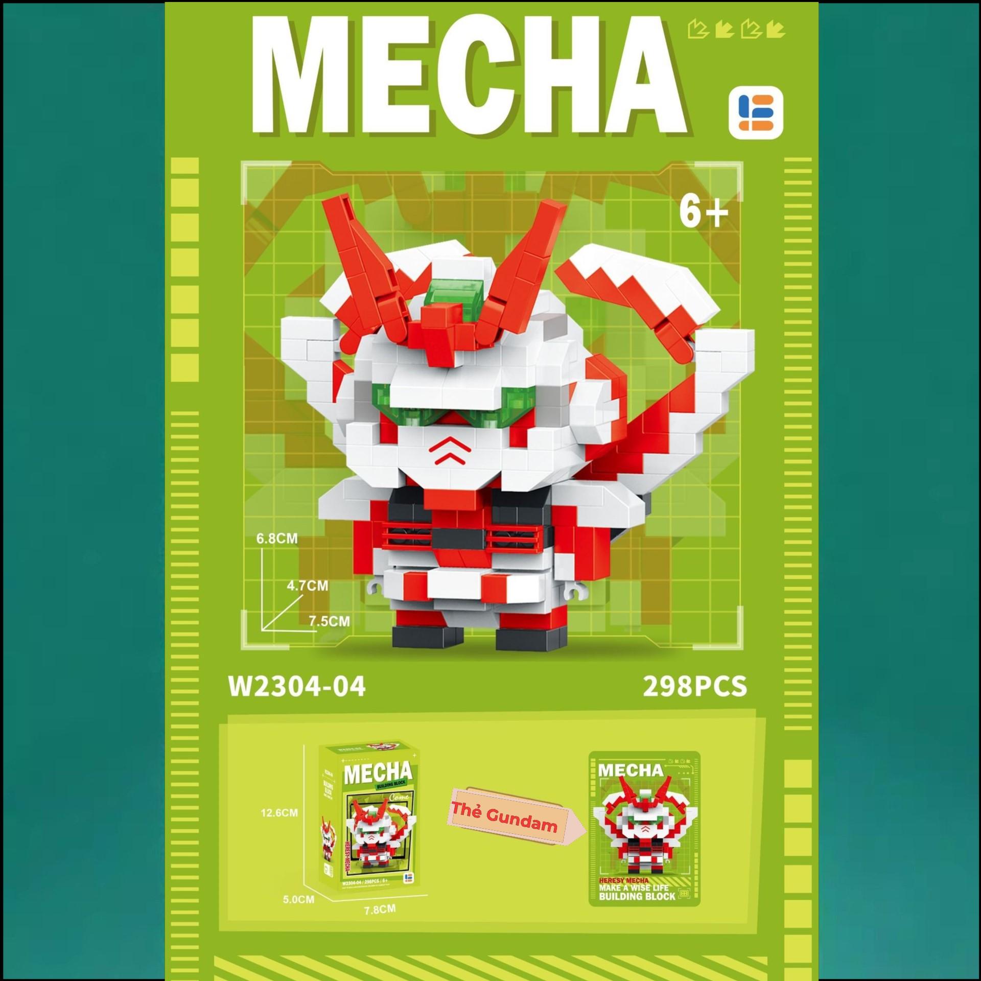 Đồ chơi xếp hình lắp ghép Gundam siêu đang yêu với 12 loại khác nhau, chất liệu nhựa ABS siêu nét, đồ chơi toy lắp ráp