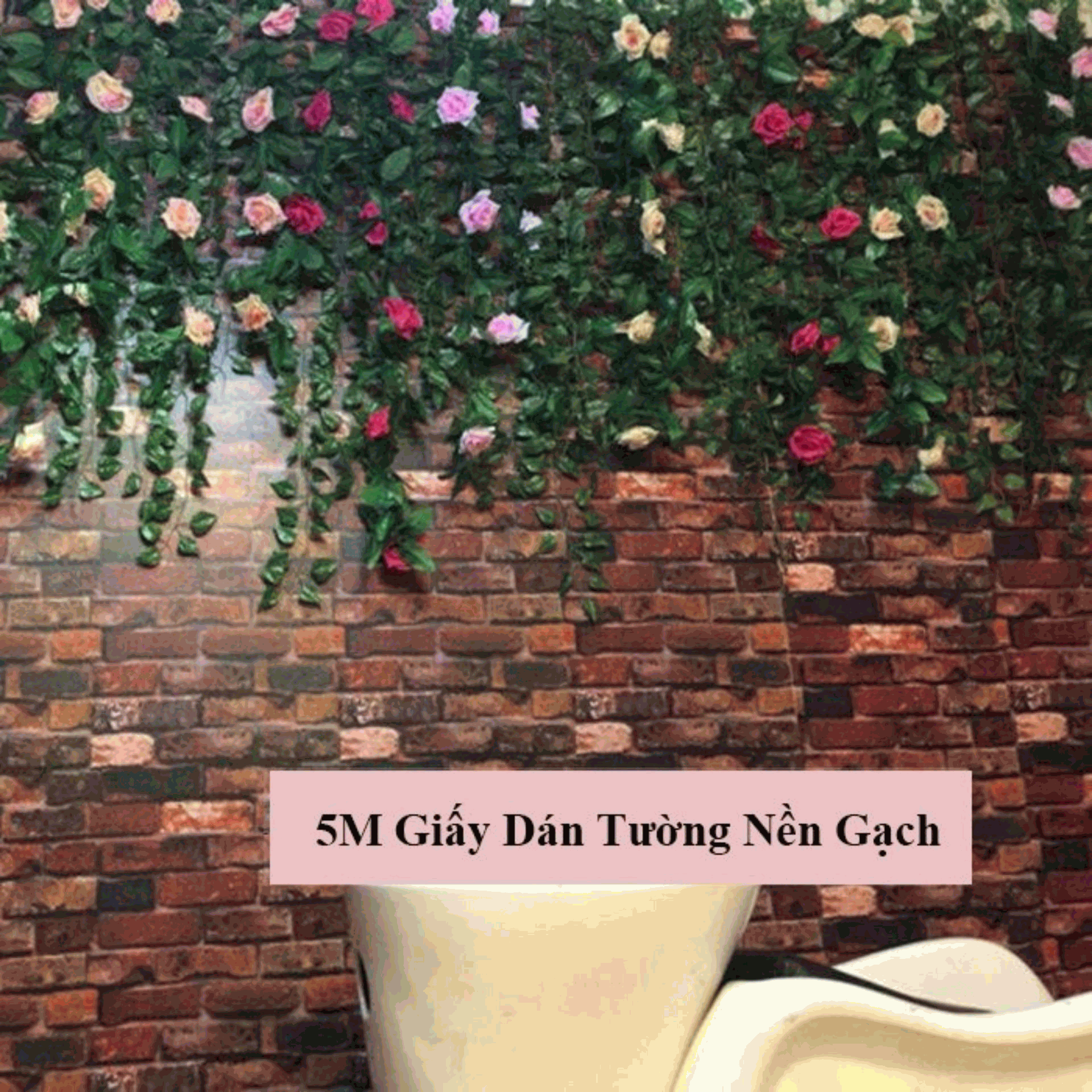 5M Giấy Dán Tường - Decal dán tường  Nền Gạch -Có sẵn keo-HPMWallpaper