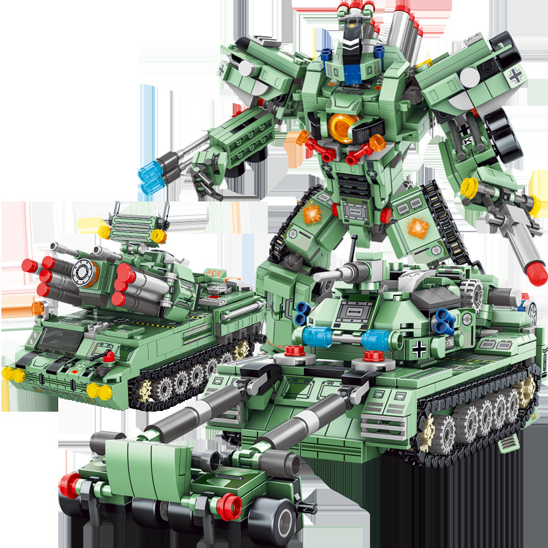 Đồ chơi lắp ráp cho bé trai Robot và Xe Tank 8 trong 1 với 832 chi tiết có thể ráp thành 25 kiểu khác nhau