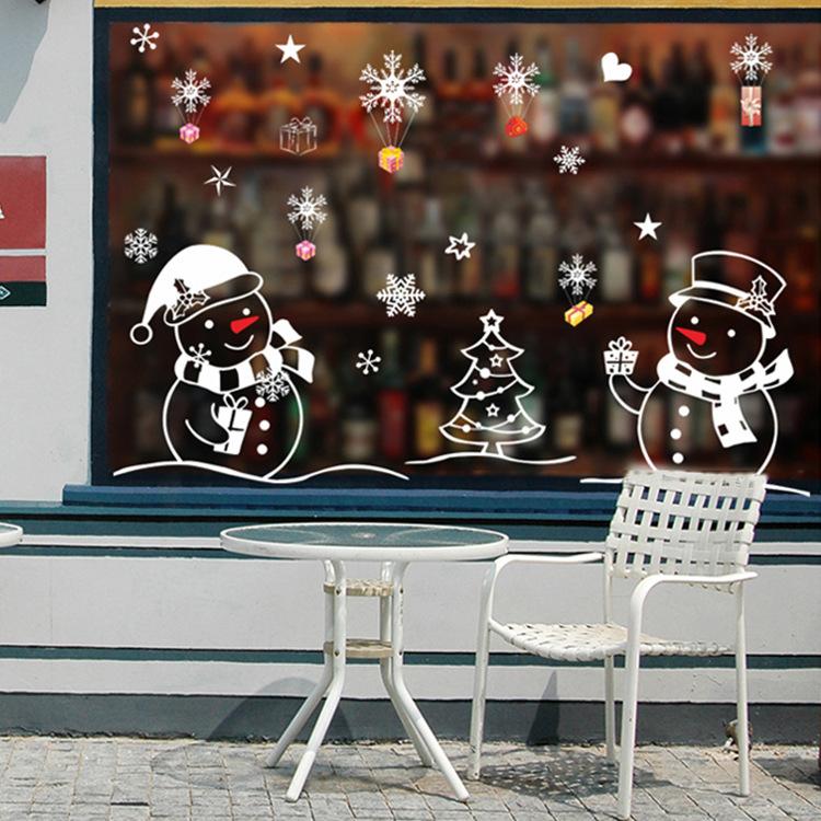 Decal trang trí giáng sinh noel - Người tuyết và Cây Thông Noel XL701 decalforchristmas có thể sử dụng để trang trí phòng khách phòng ngủ văn phòng cửa hàng