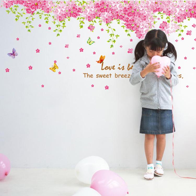 (Size Lớn)Decal dán tường HOA ANH ĐÀO-flowerdecal