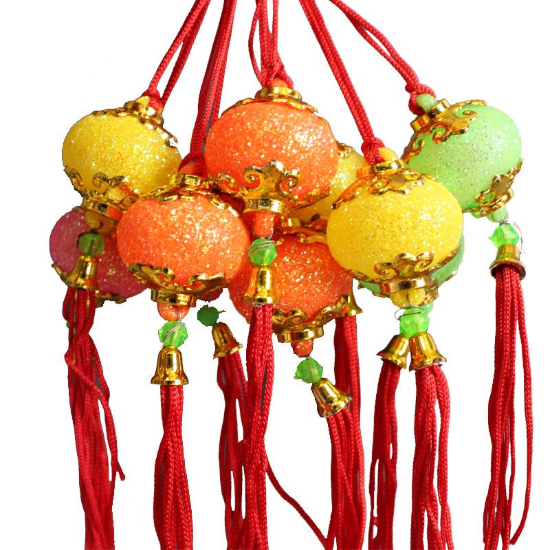 Phụ kiện trang trí tết Combo 10  Dây treo Lồng Đèn Nhiều màu trang trí cây mai cây đào trang trí cửa đón tết HPMTET