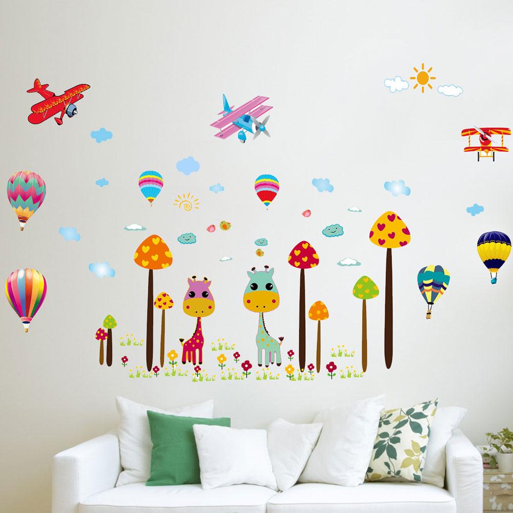 [ Size Lớn ] Decal dán tường kết hợp Thám hiểm khu rừng trên cao  AY7231+AY622