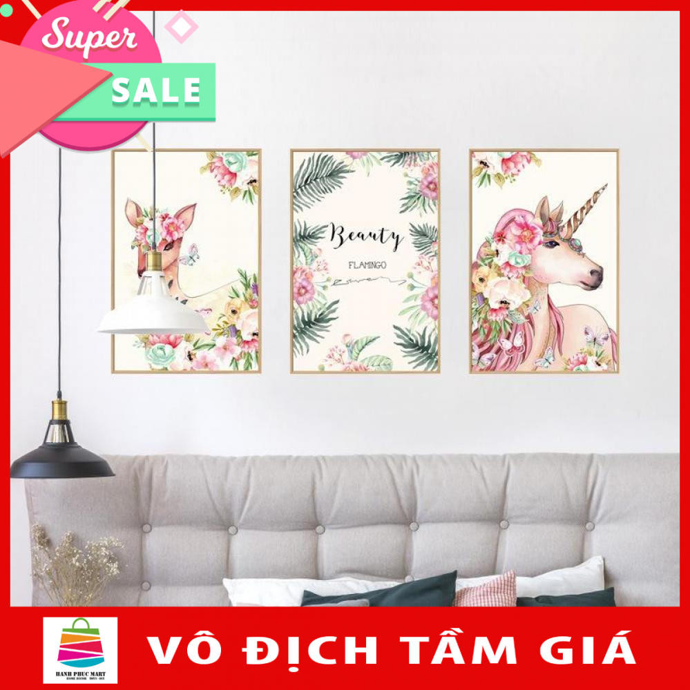 Decal dán tường ngựa có sừng SK9314 framedecals kiddecals