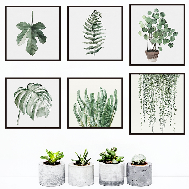 Decal dán tường Sticker dán tường in chất lượng cao có keo mặt sau mẫu hoa lá phong cách vintage ZH53