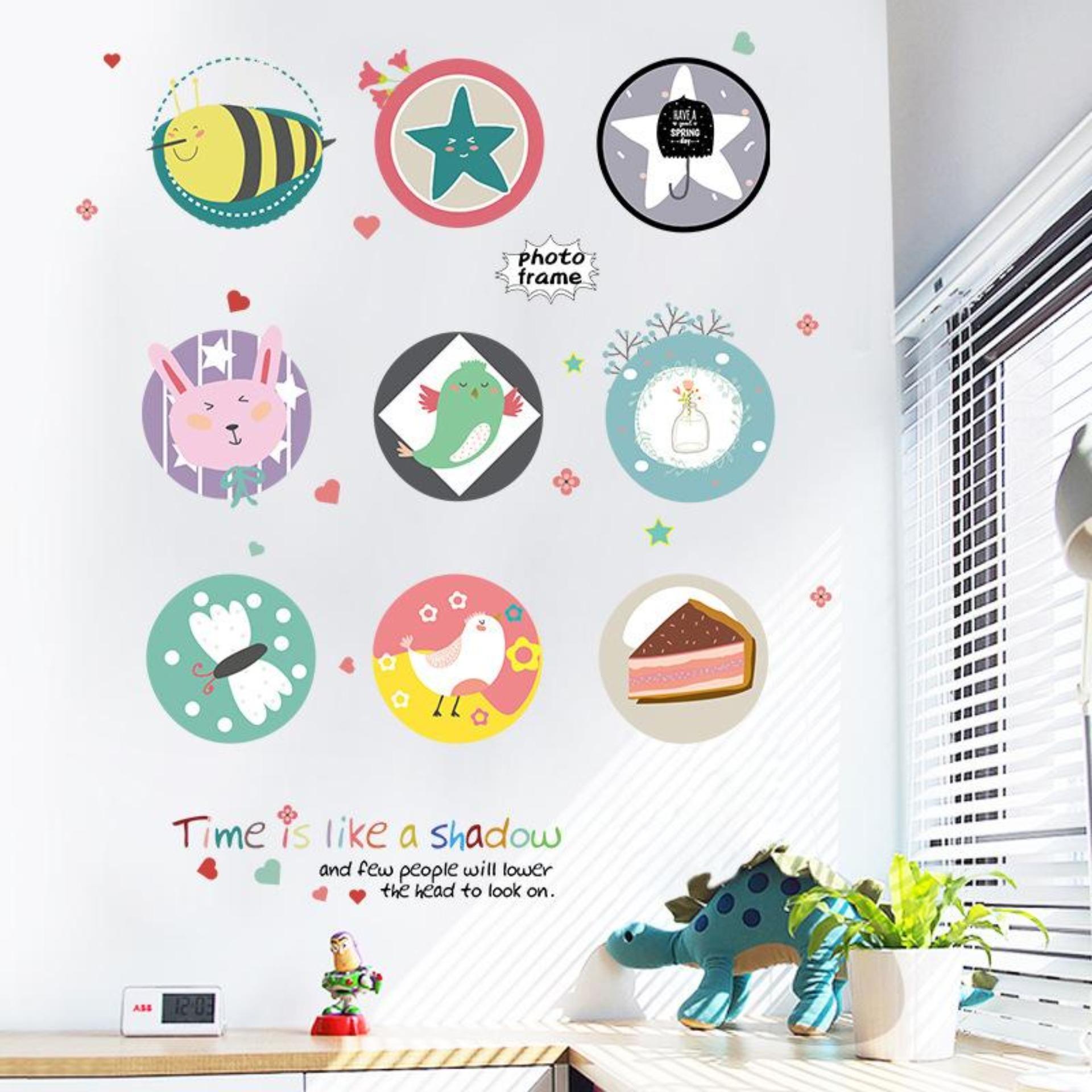 Miếng giấy dán tường Decal dán tường cho bé Time is like Shadow XL8356 kiddecals