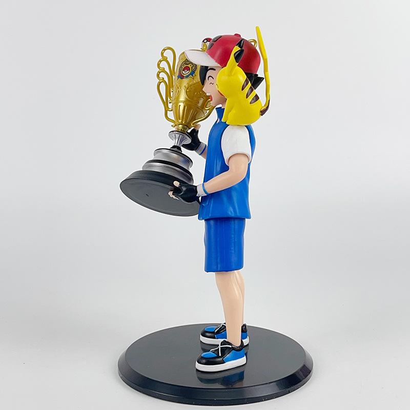 Mô hình Pokémon Satoshi và Pikachu chiến thằng giải, Figure Pokémon đồ chơi toys