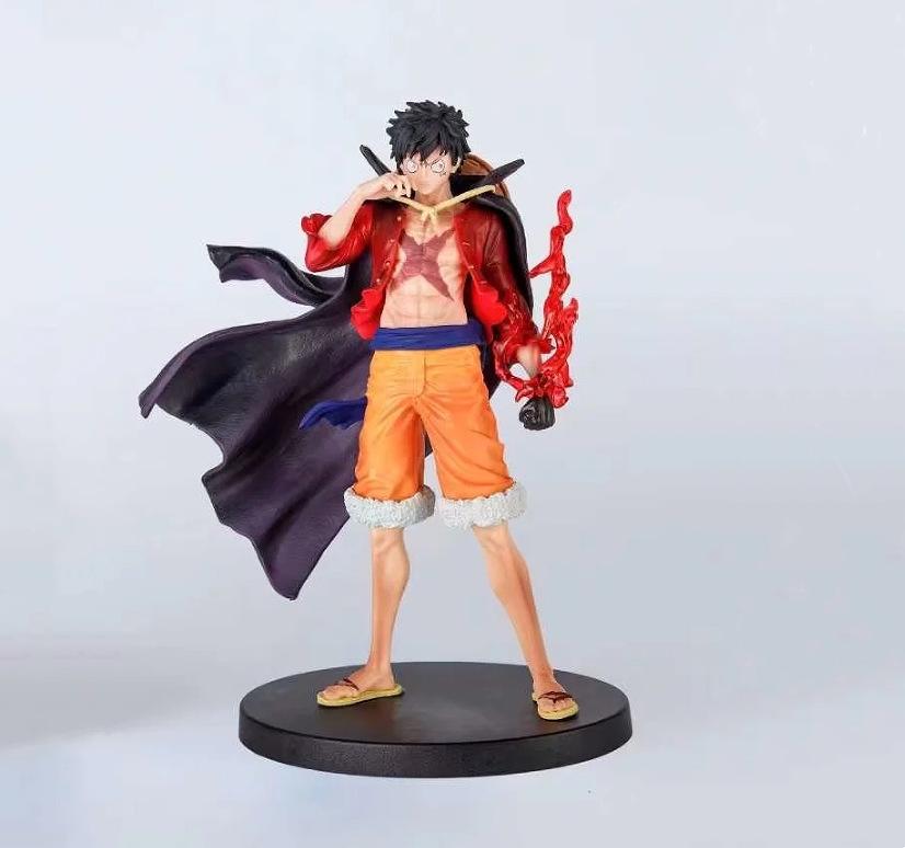 Mô Hình OnePiece Luffy Áo choàng tay có haki vũ trang cao 17 cm - Figure One Piece có hộp màu