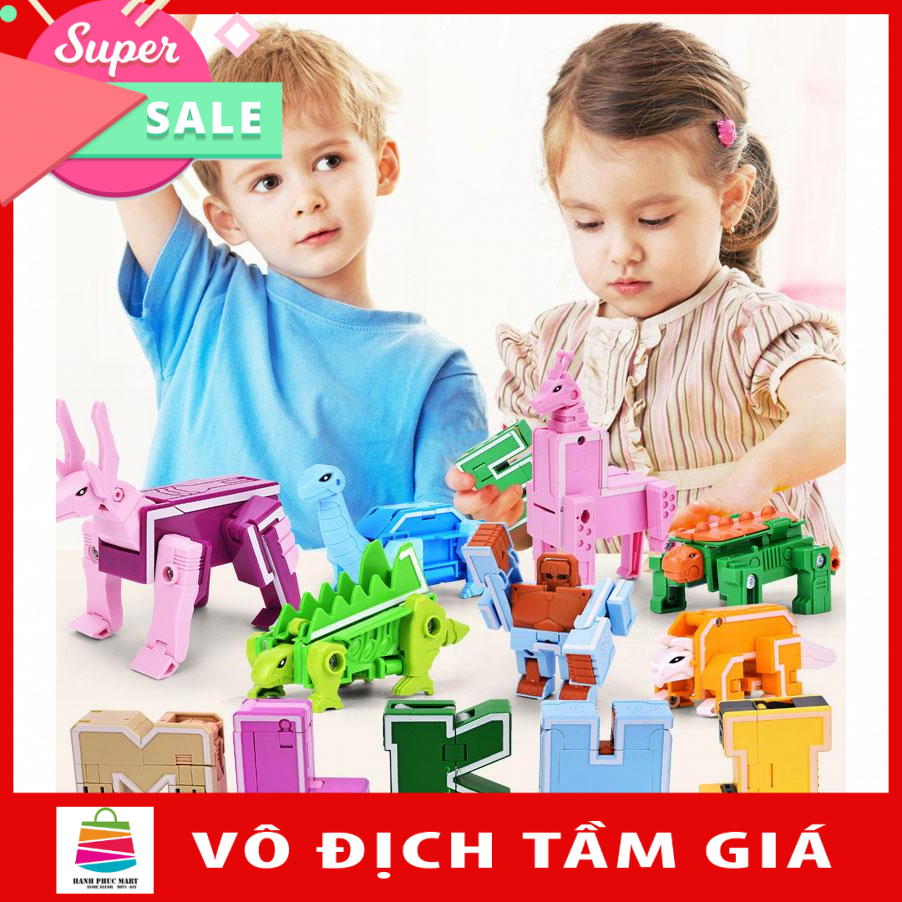Đồ chơi lắp ráp trẻ em - Bảng chữ cái biến hình A-Z - Bằng nhựa ABS an toàn Lego Style