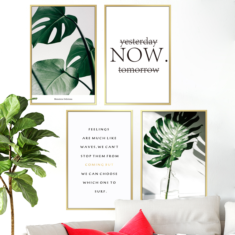 Decal dán tường Sticker dán tường in chất lượng cao có keo mặt sau mẫu hoa lá phong cách Vintage ZH44