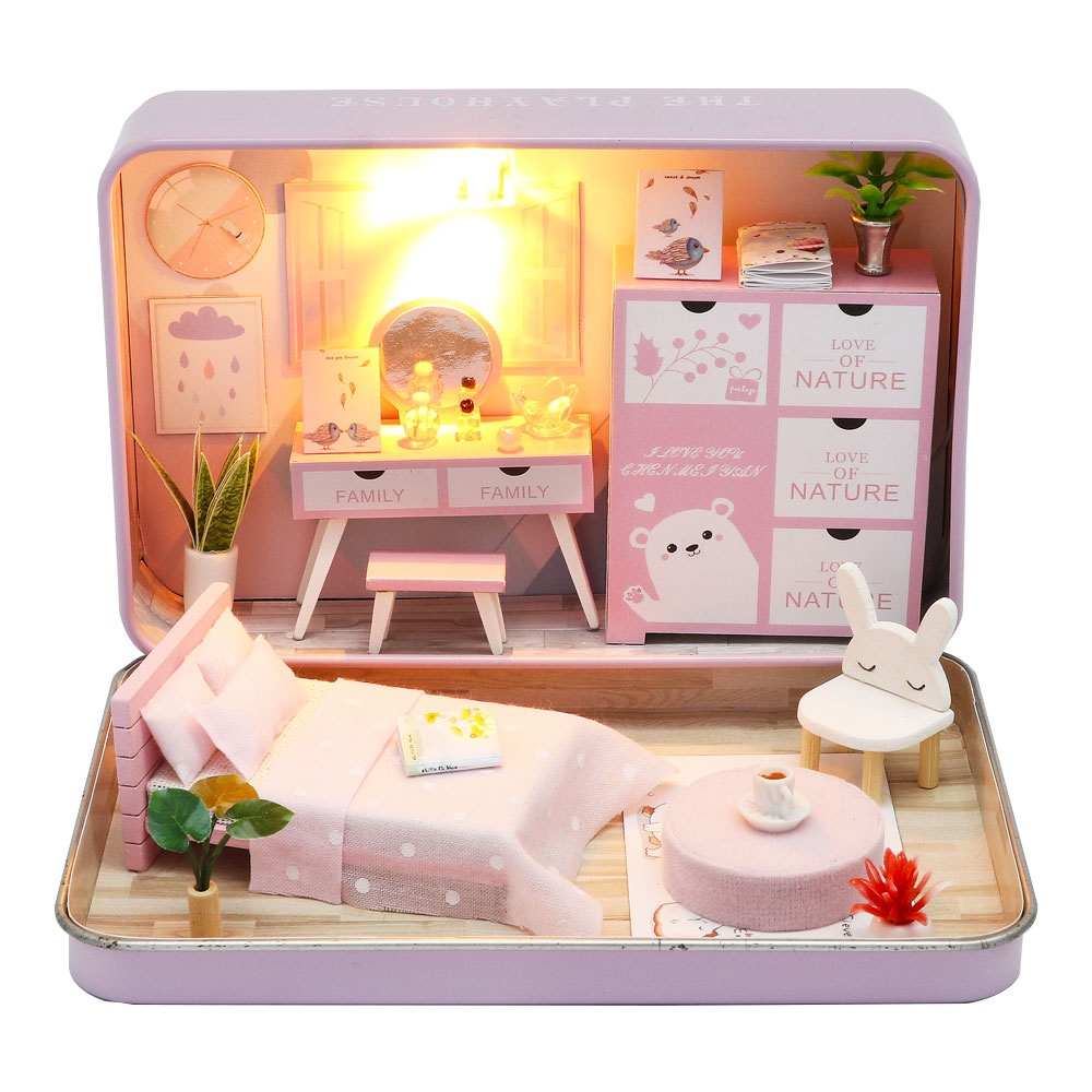 Nhà búp bê lắp ghép bằng gỗ BỘ Series 3 mẫu mini xinh xắn