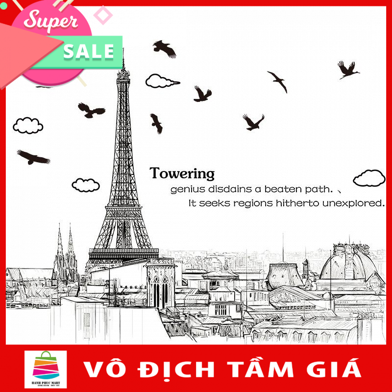 Decal dán tường Tháp Eiffel-Scenedecal
