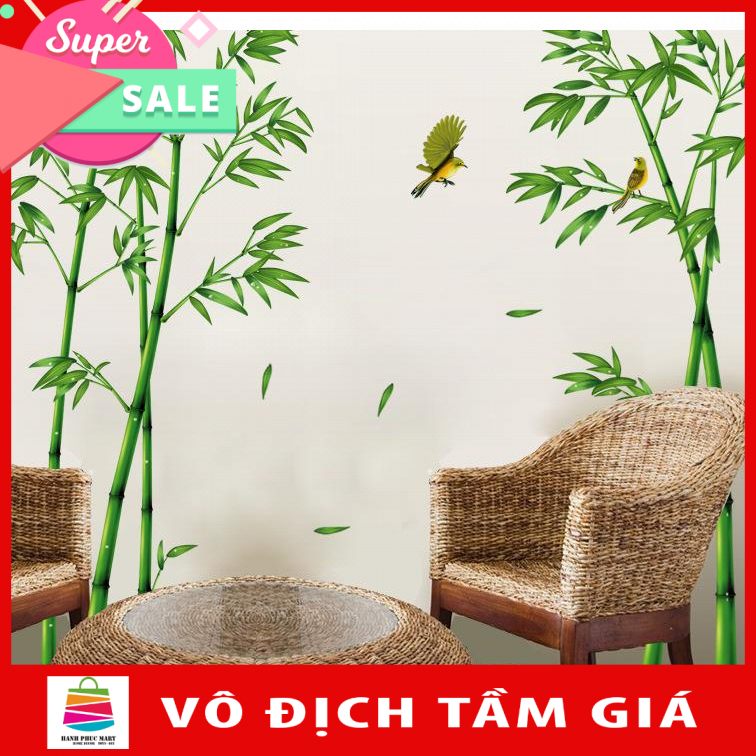 [ Size Lớn ] Decal dán tường tre xanh DLX0779