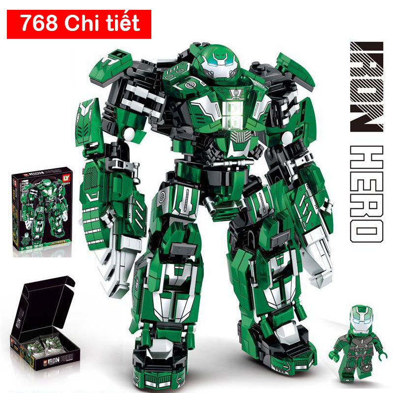 [HCM]Đồ chơi lắp ráp kiểu Lego lego robot Iron Man Xanh Với 765 Chi tiết nhựa ABS Cao cấp