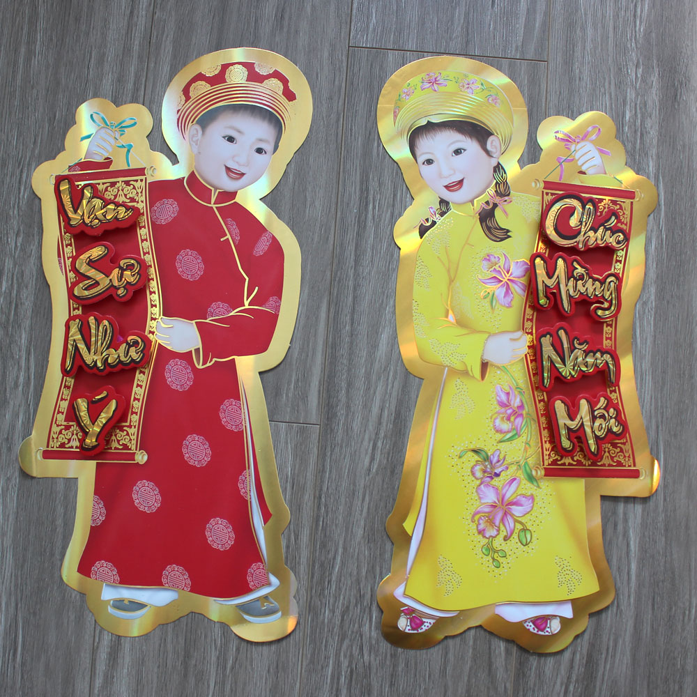 Câu đối ngày tết decal trang trí tết với nhiều câu đối hình con trâu năm 2021