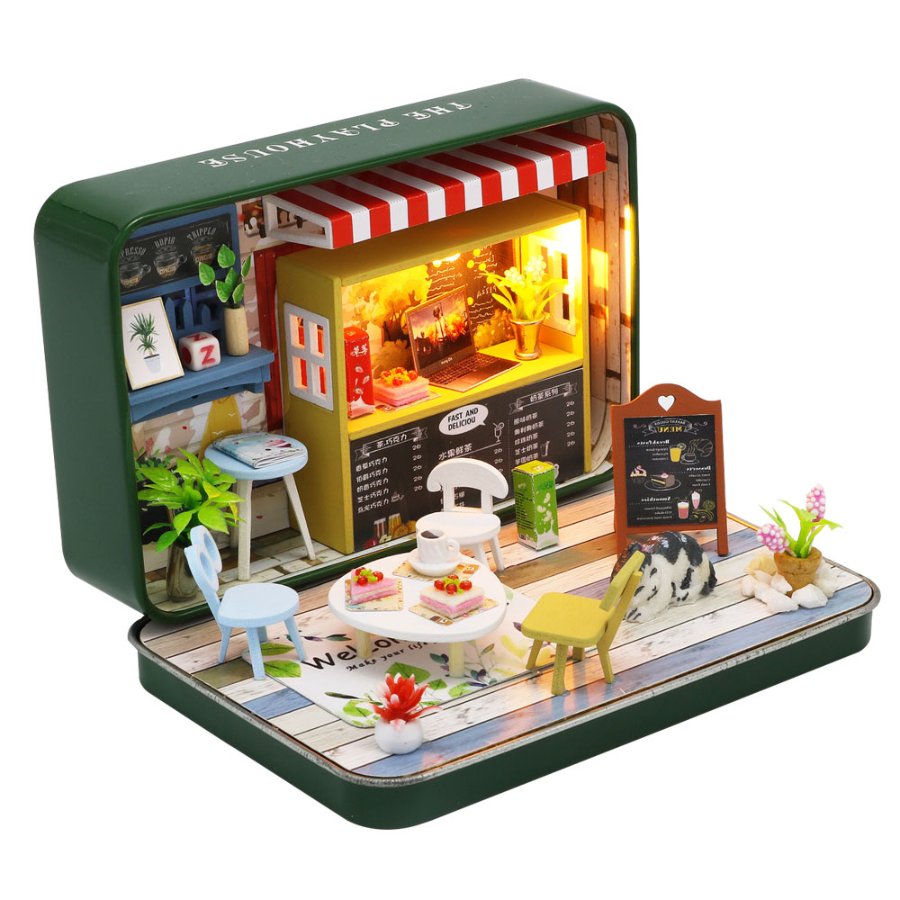 Nhà búp bê lắp ghép bằng gỗ BỘ Series 3 mẫu mini xinh xắn