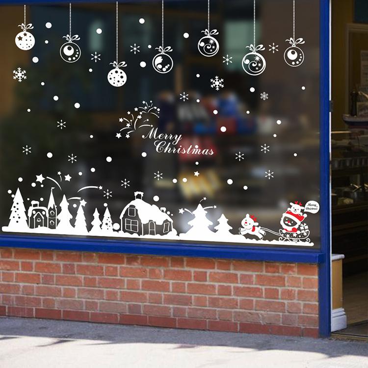 Decal trang trí giáng sinh decal trang trí noel - Merry Christmas và người tuyết XL803