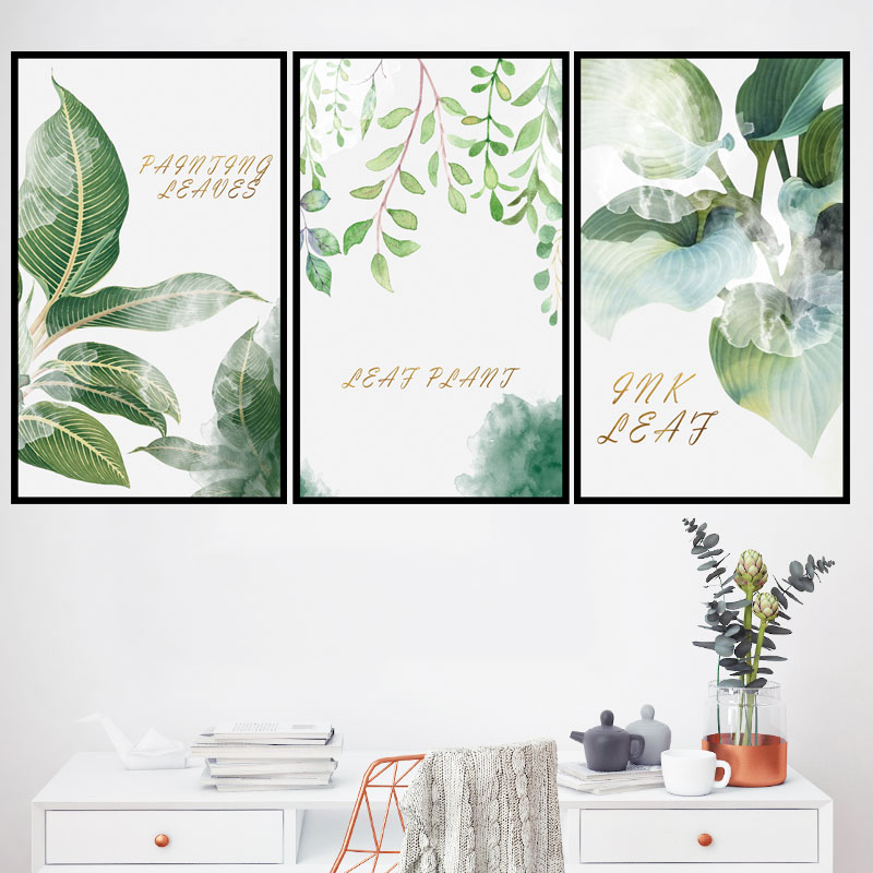 Decal dán tường Sticker dán tường in chất lượng cao có keo mặt sau mẫu hoa lá phong cách ZH46