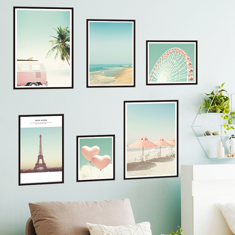 Decal dán tường Sticker dán tường in chất lượng cao có keo mặt sau mẫu phong cách vintage ZH50