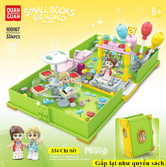 Đồ chơi xếp hình lắp ráp Đồ chơi bé gái ,bé trai Có thể gấp gọn lại như quyển sách chất liệu nhựa ABS  Block Hanhphucmart