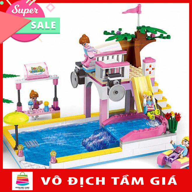 Đồ Chơi Bé Gái Khu vui chơi Công viên Tuổi Thơ 14514  Bằng nhựa ABS an toàn Lego Style