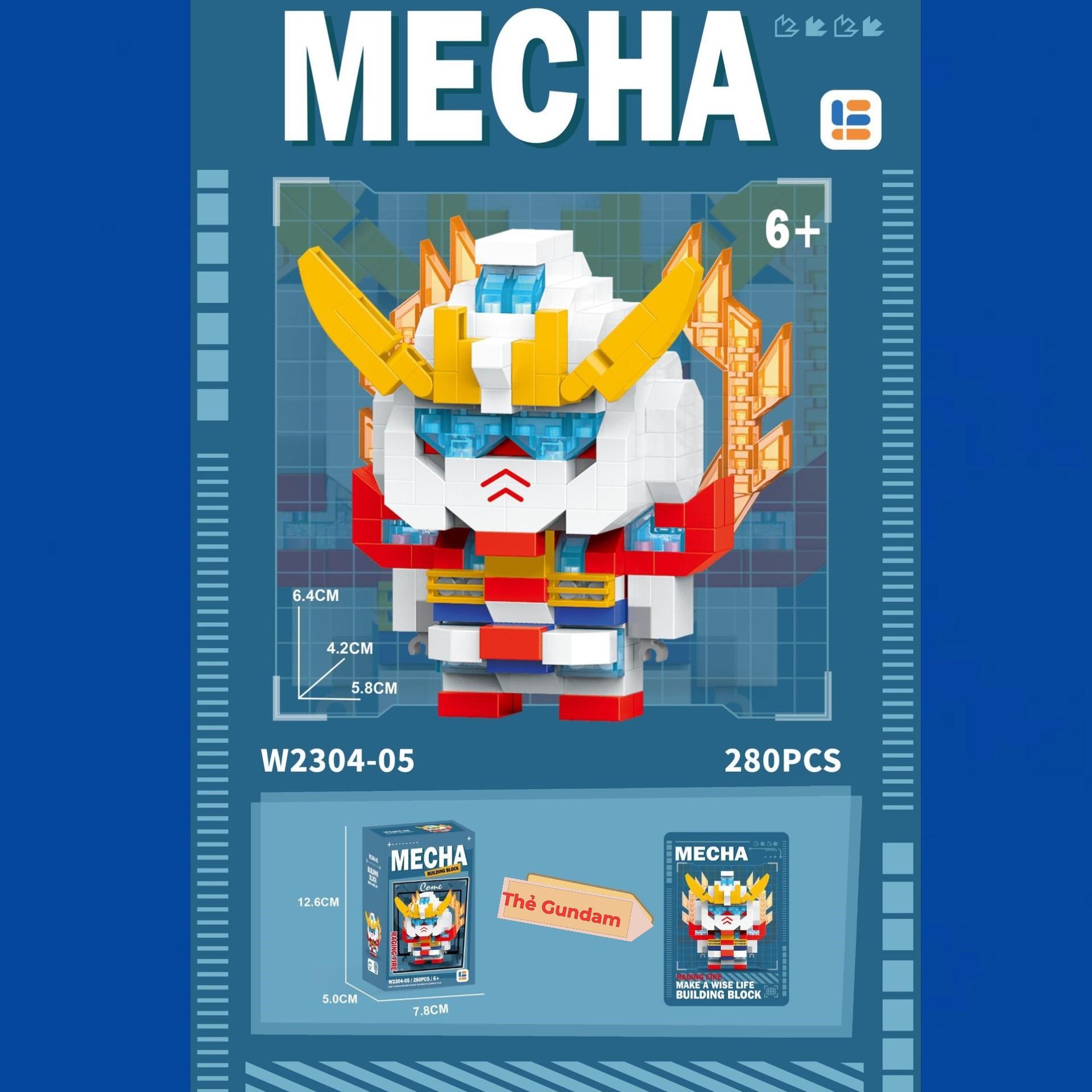 Đồ chơi xếp hình lắp ghép Gundam siêu đang yêu với 12 loại khác nhau, chất liệu nhựa ABS siêu nét, đồ chơi toy lắp ráp