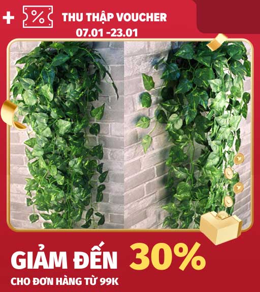 2 Bó dây leo  hoa giả hoa nhựa MeeFlower