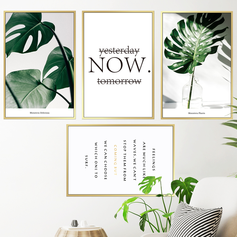 Decal dán tường Sticker dán tường in chất lượng cao có keo mặt sau mẫu hoa lá phong cách Vintage ZH44