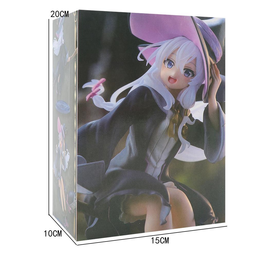 [Hộp Màu] Mô hình Anime Phù thủy Elaina trang phục phù thủy ngồi chổi bay cao 19 cm, Figure Wandering Witch có hộp màu Toy Đồ Chơi