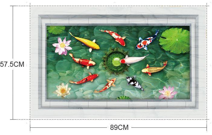 Decal dán tường nguyên miếng quần ngư hội tụ MJ8031B framedecals