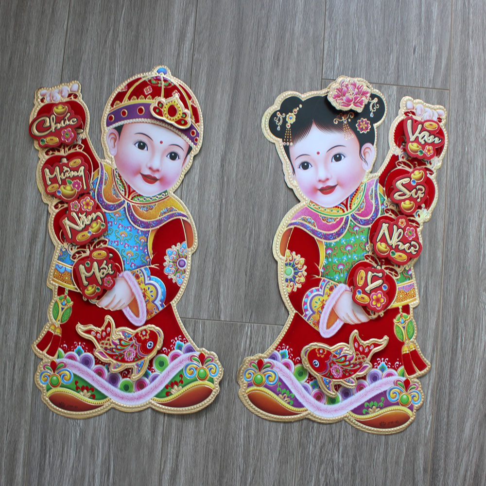 Câu đối ngày tết decal trang trí tết với nhiều câu đối hình con trâu năm 2021