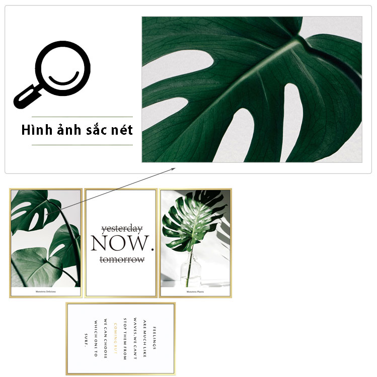 Decal dán tường Sticker dán tường in chất lượng cao có keo mặt sau mẫu hoa lá phong cách Vintage ZH44